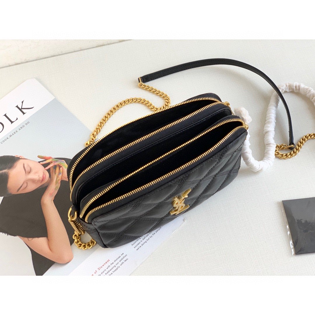 Saint Laurent Becky Crossbody Bag Black For Women 7in/18cm YSL P00533588