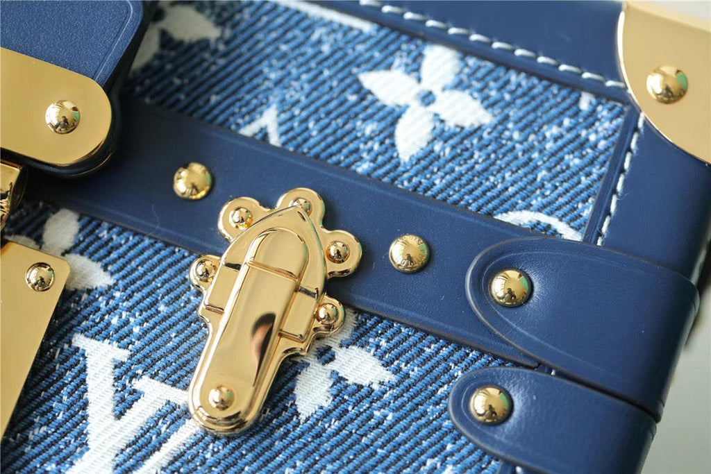 Louis Vuitton Petite Malle Jacquard Since 1854 Blue For Women, Women’s Handbags, Shoulder Bags And Crossbody Bags 7.5in/19cm Louis Vuitton 