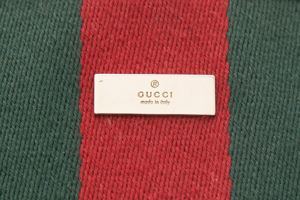 Gucci Tan Web Canvas Shoulder Handbag