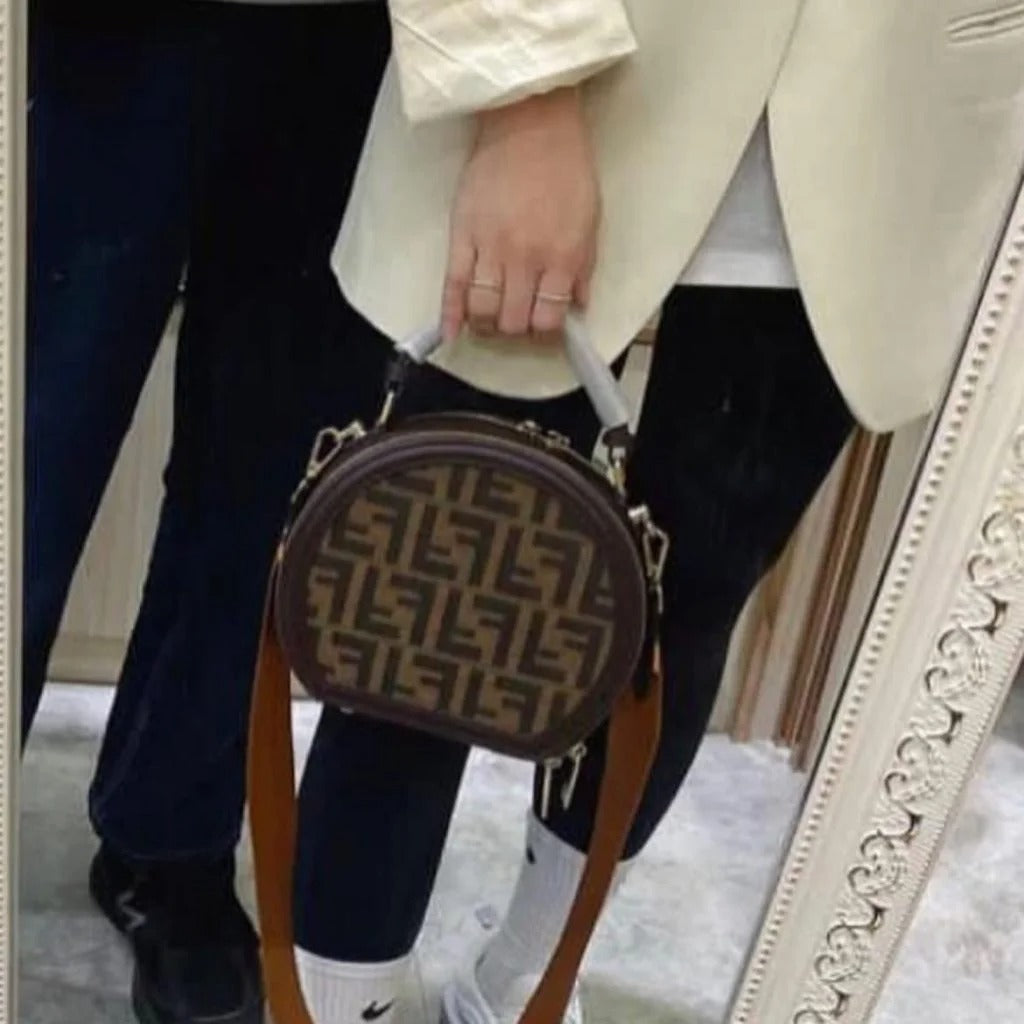Round Monogram Crossbody Bag