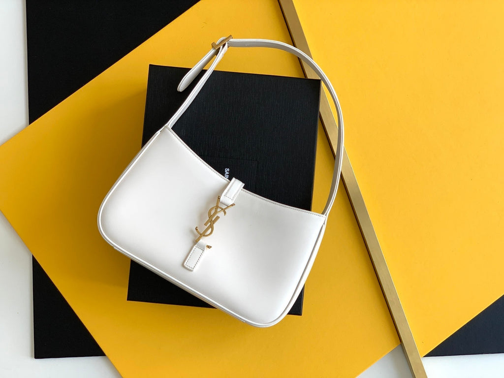 Top Quality LE 5 Ã 7 Hobo Bag White Material For Women 9in/23cm YSL 6572282R20W9207