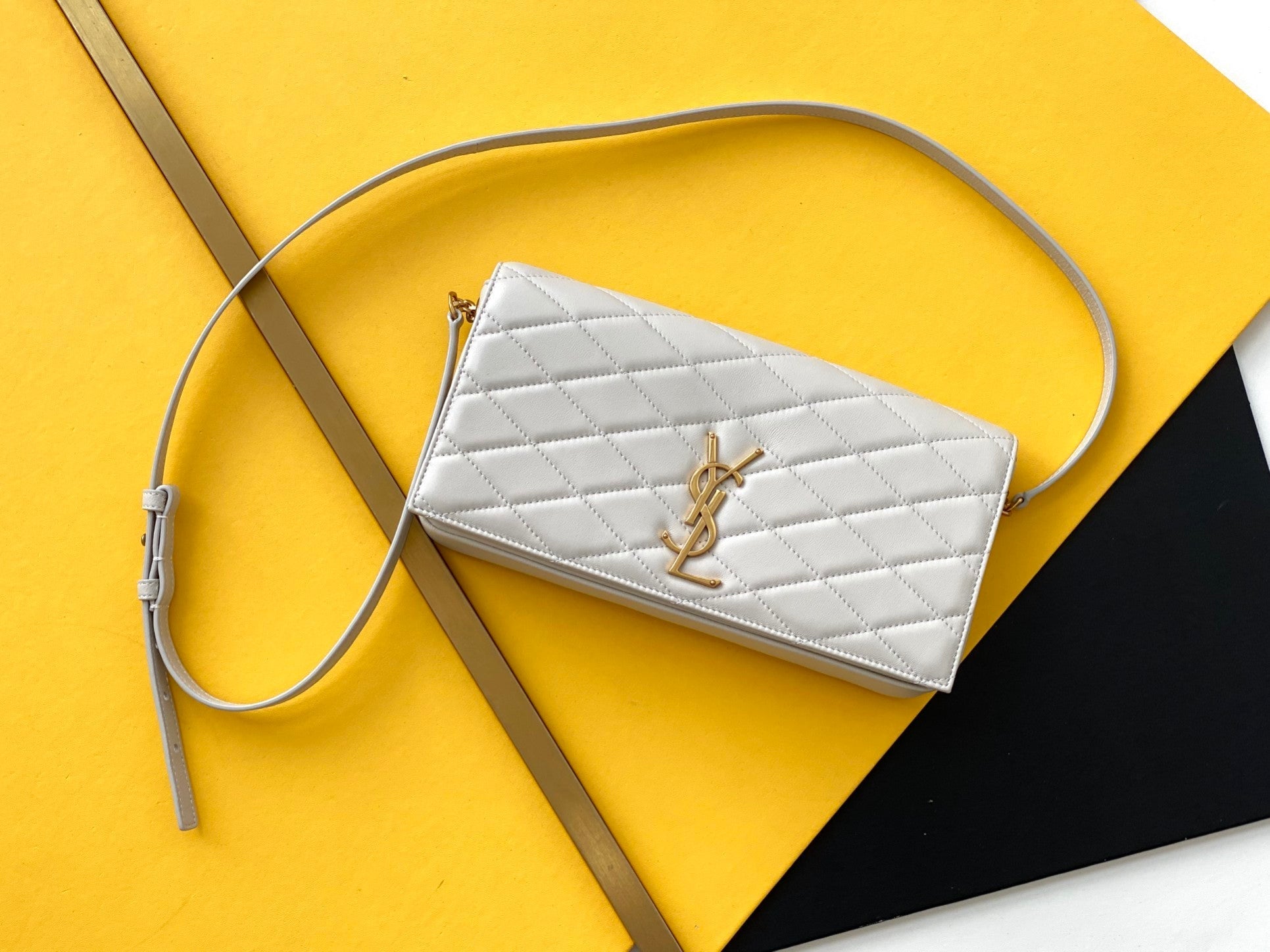 Top Quality Kate 99 Chain Bag White With Gold Hardware For Women 10.2in/26cm YSL