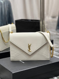 Top Quality Gaby Chain Bag White With Gold Hardware For Women 10.4in/27cm YSL