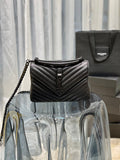 YSSL College Medium Chain Bag Black Metal Toned Hardware For Women 9in/24cm YSL 600279BRM081000