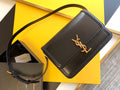 YSSL Solferino Medium Satchel Bag In Box Black With Gold Hardware For Women 9in/23cm YSL 6343050SX0W1000
