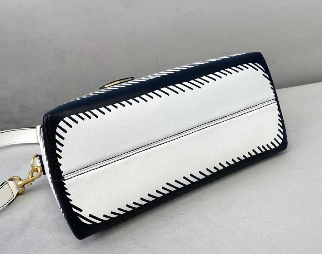 Fendi Leather Shoulder Bag White