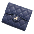 CHANEL Matelasse Classic Small Flap Wallet NavyAP0231 Caviar Leather