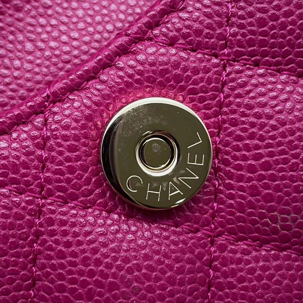 CHANEL 2way Backpack Shoulder Bag Fuschia PinkAP3753 Caviar Leather