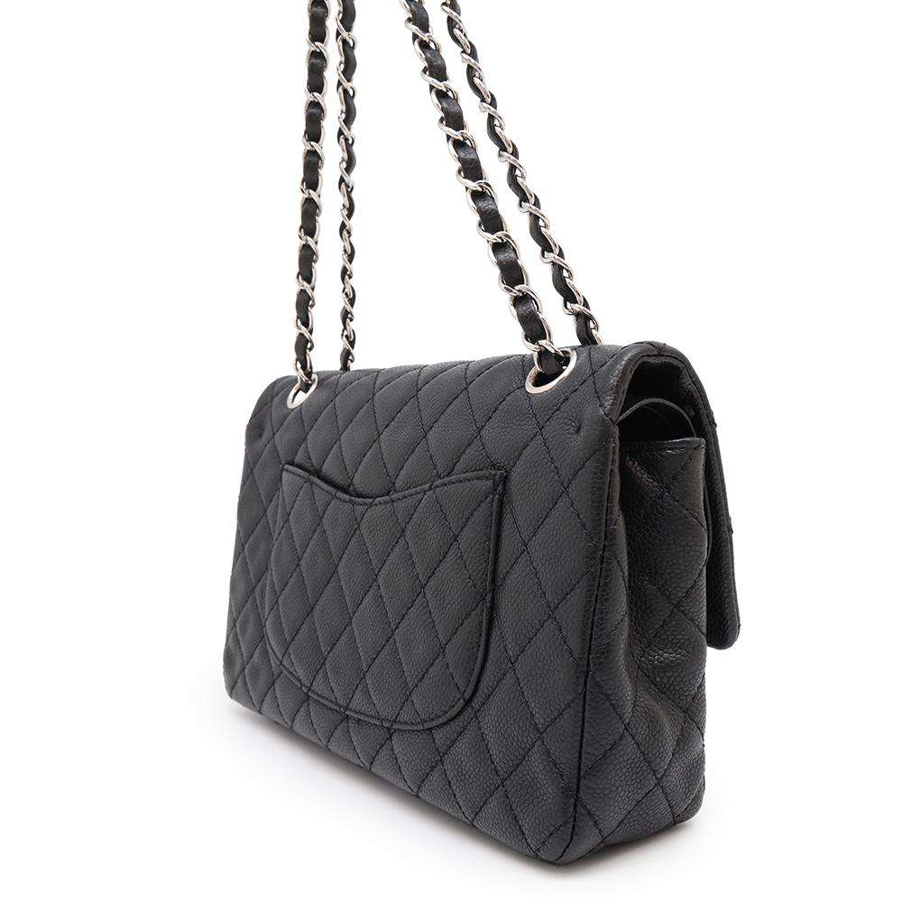 CHANEL Matelasse ChainShoulder Bag BlackA01112 Soft Caviar Leather Size 25