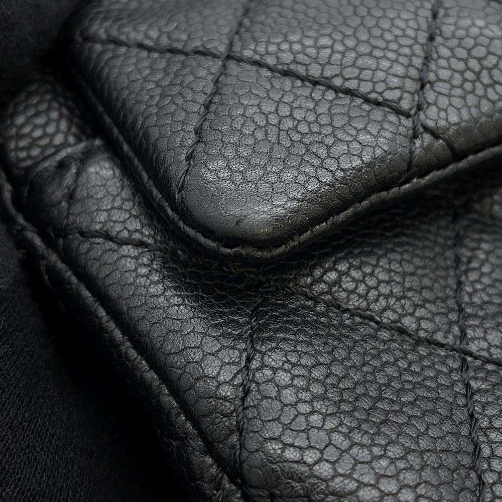 CHANEL Matelasse ChainShoulder Bag BlackA01112 Soft Caviar Leather Size 25