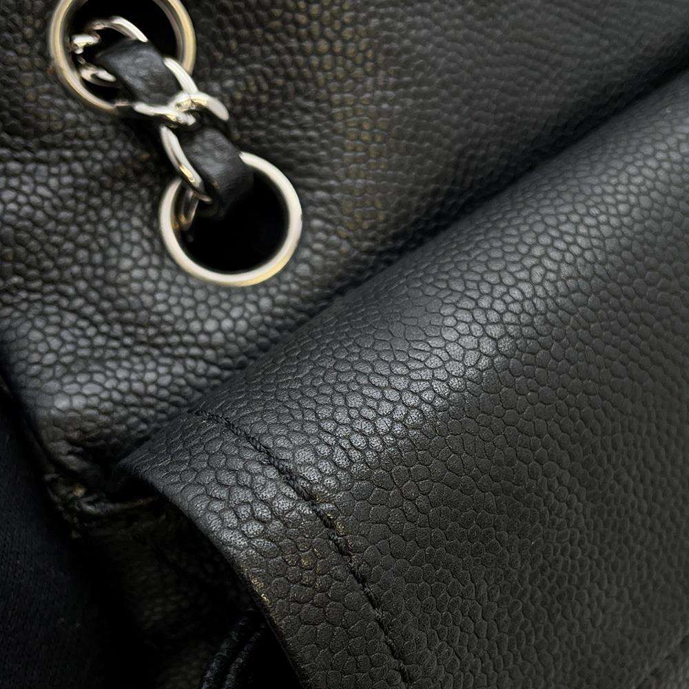CHANEL Matelasse ChainShoulder Bag BlackA01112 Soft Caviar Leather Size 25
