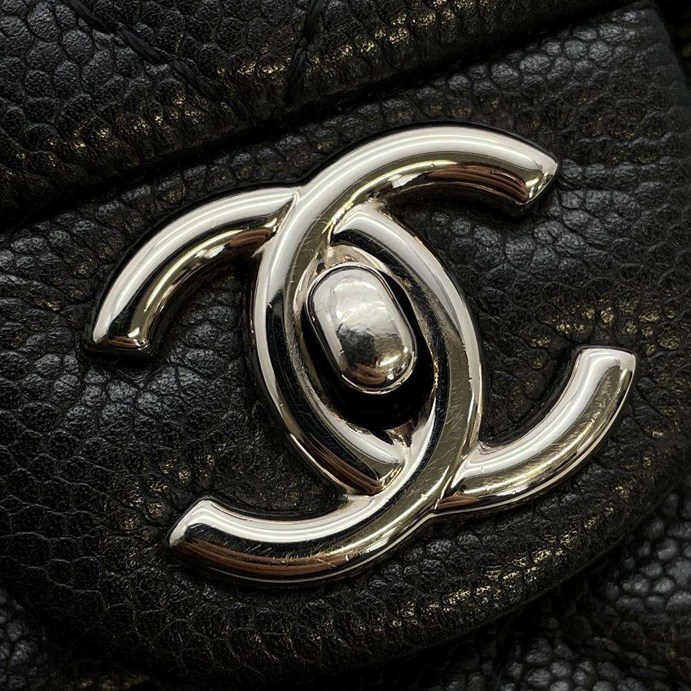 CHANEL Matelasse ChainShoulder Bag BlackA01112 Soft Caviar Leather Size 25