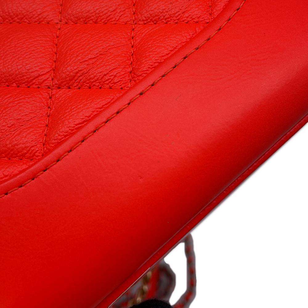 CHANEL Gabriel de Mini Chain Shoulder Bag OrangeA94505 Leather
