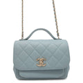 CHANEL Business Affinity 2WAY ChainShoulder Bag Light BlueA93749 Caviar Leather Size Small
