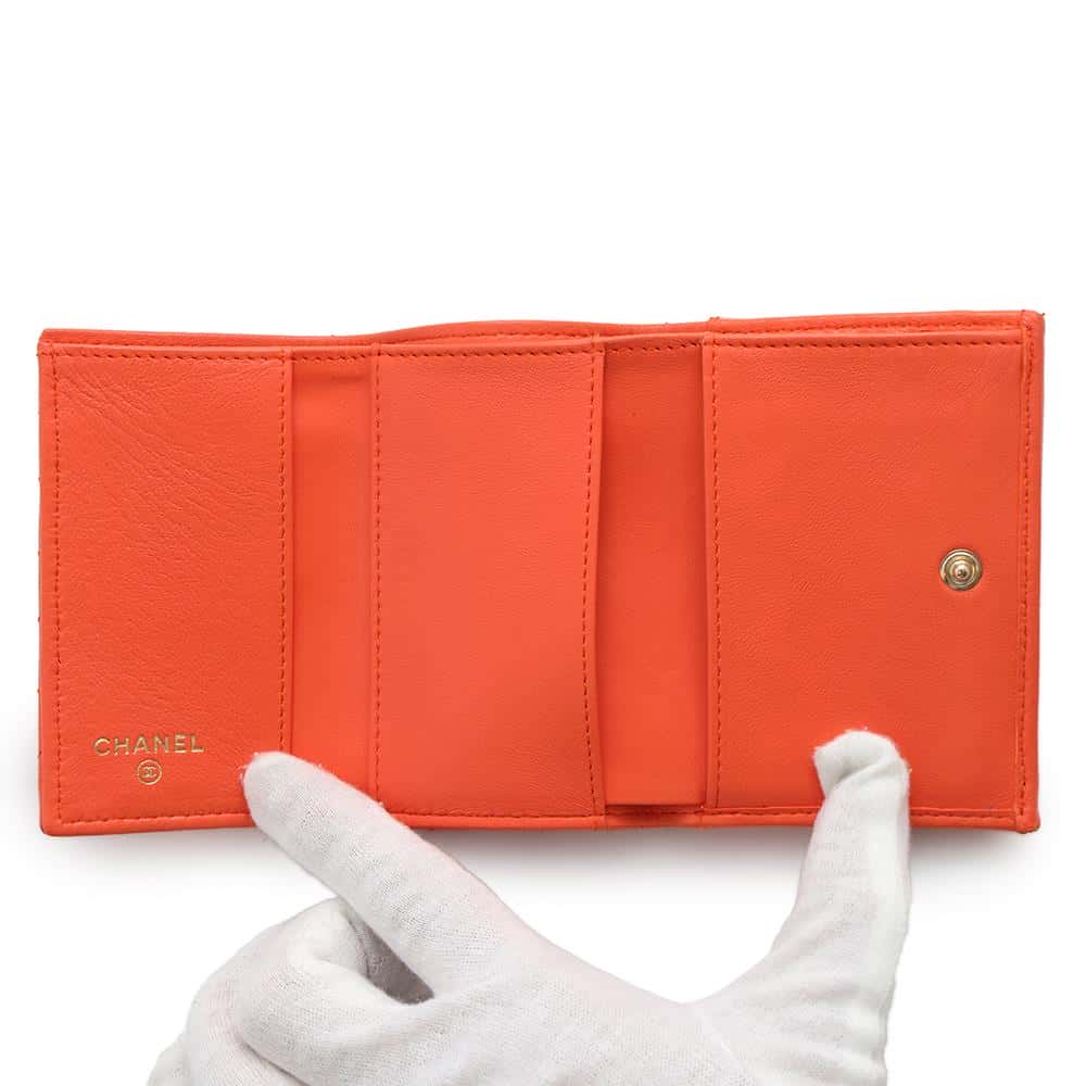 CHANEL Classic Small flap wallet OrangeAP0230 Lambskin