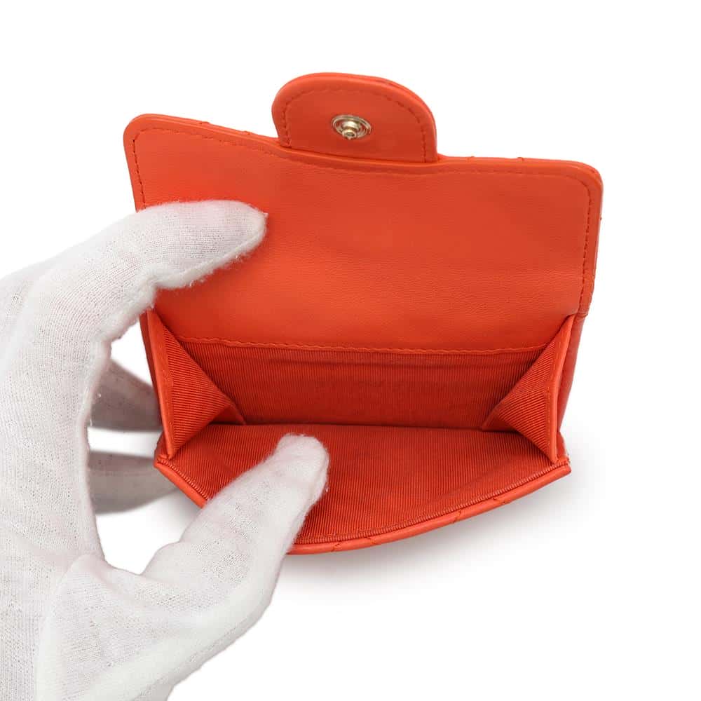 CHANEL Classic Small flap wallet OrangeAP0230 Lambskin