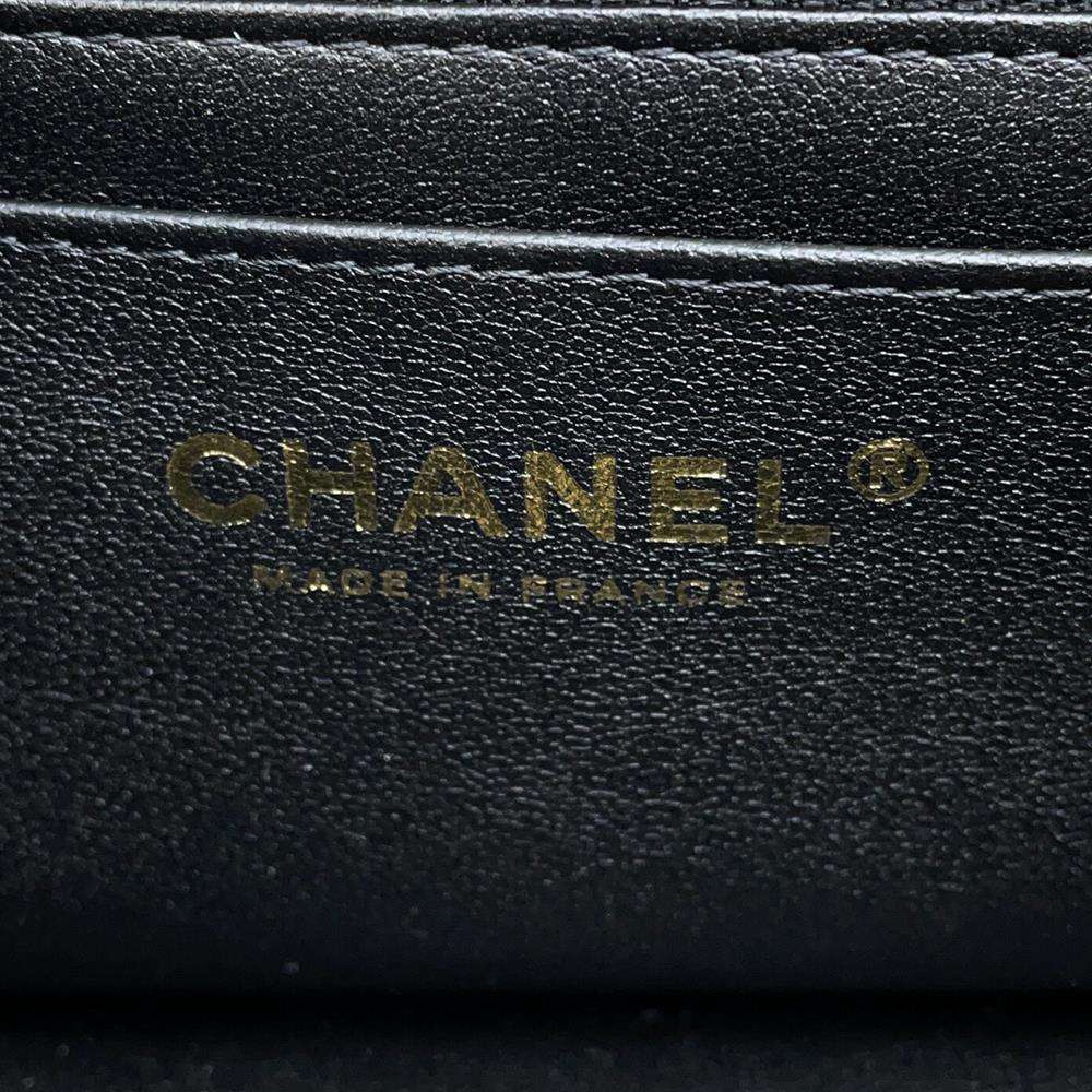 CHANEL Top handle Matelasse 2way Chain Shoulder BlackAS2431 Lambskin