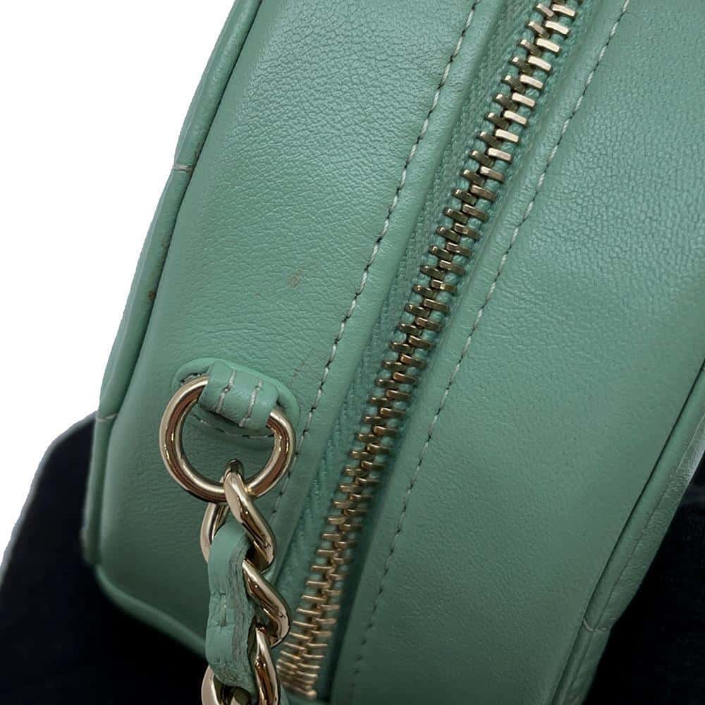CHANEL Round Shoulder Bag Light GreenA70657 Lambskin