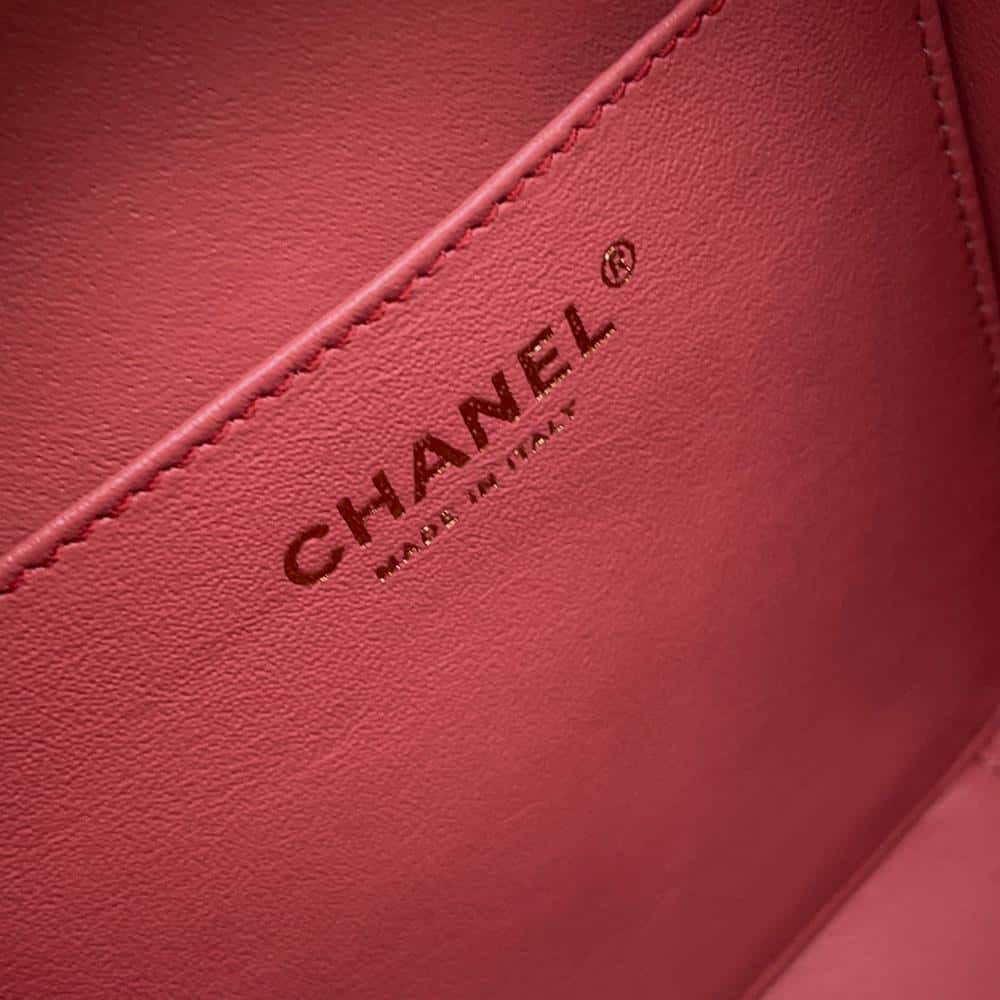 CHANEL CCFiligree  ChainShoulder PinkAS0988 Caviar Leather