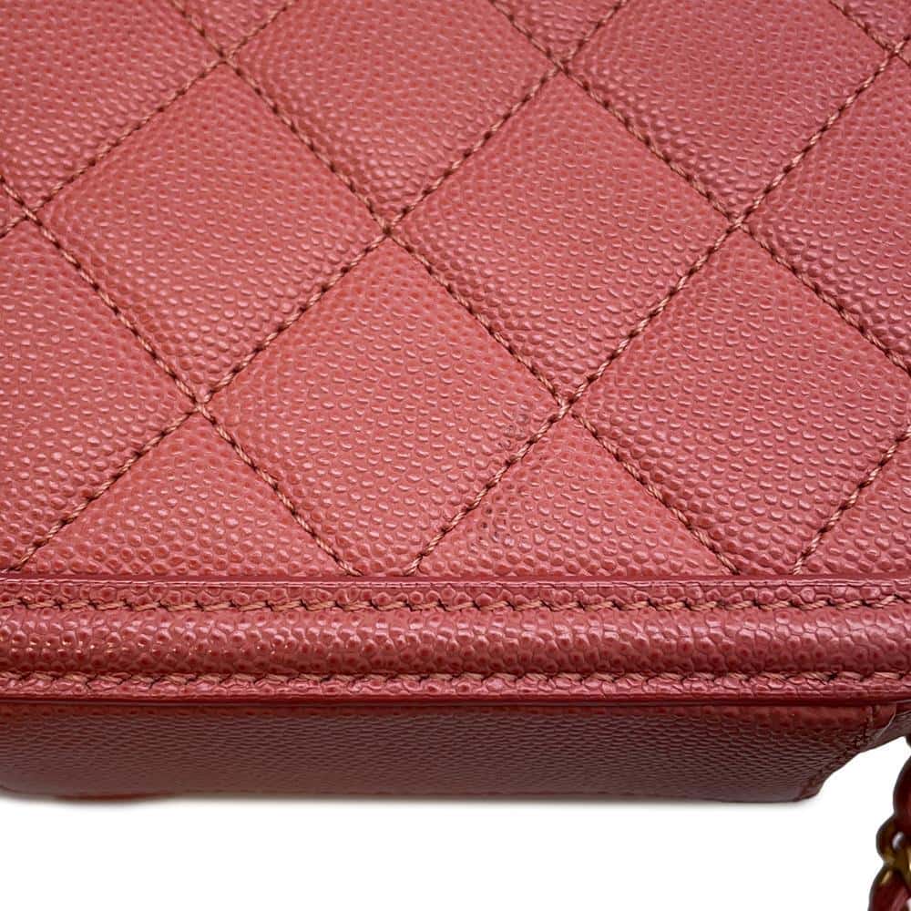 CHANEL CCFiligree  ChainShoulder PinkAS0988 Caviar Leather