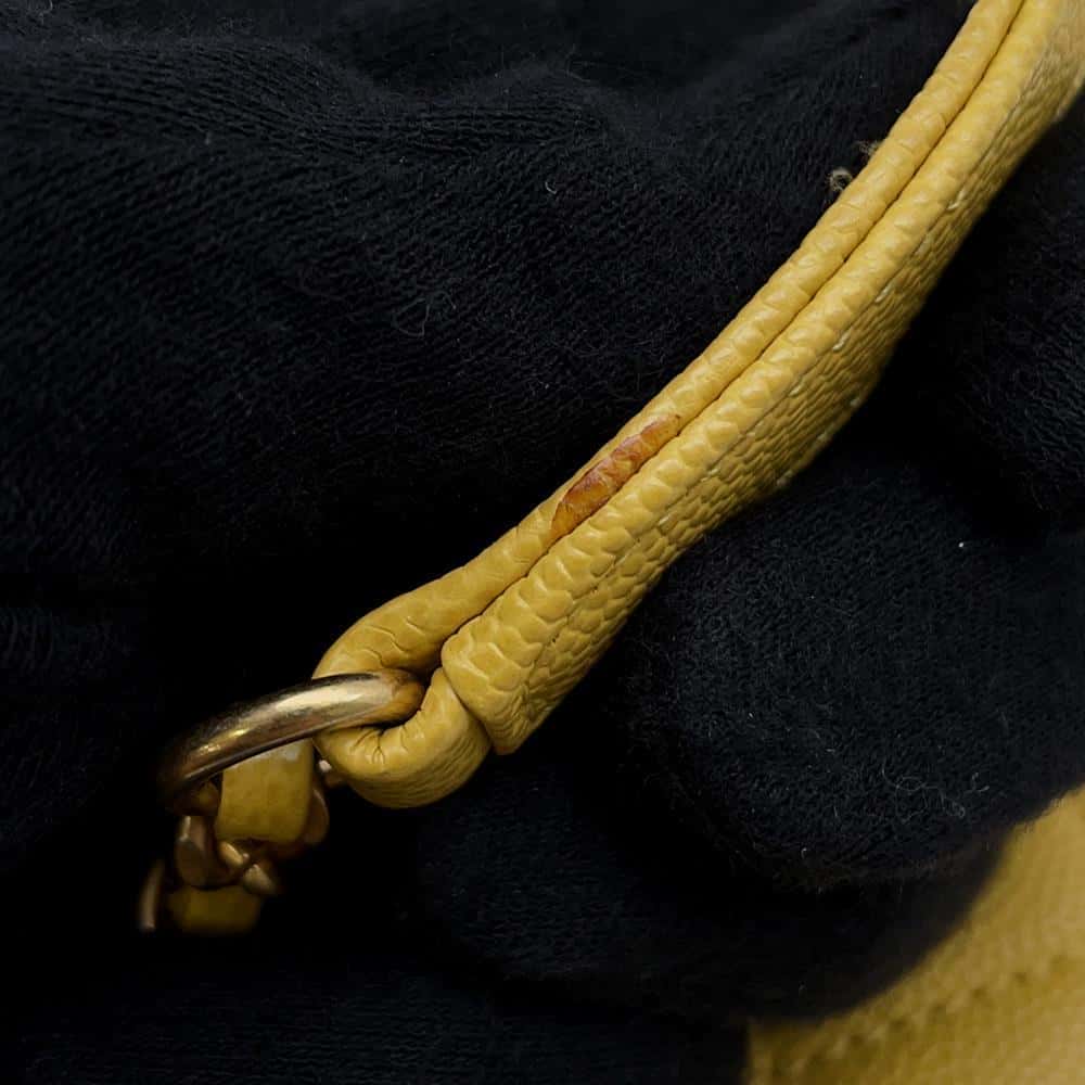 CHANEL CCFiligree  ChainShoulder YellowAS0988 Caviar Leather