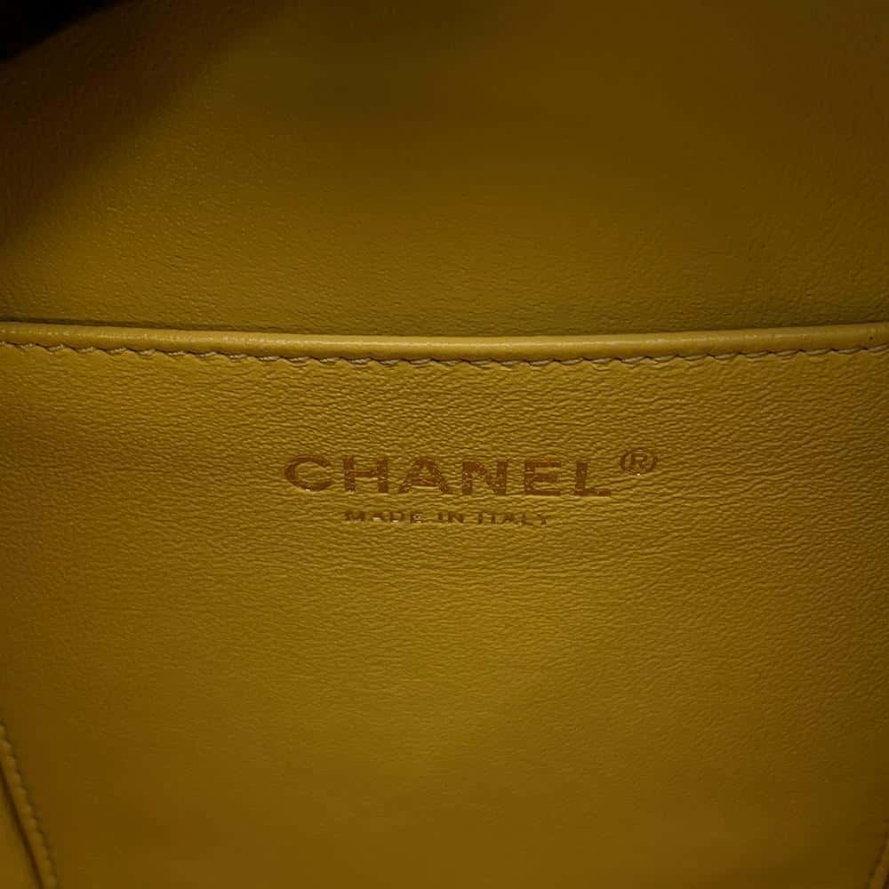 CHANEL CCFiligree  ChainShoulder YellowAS0988 Caviar Leather