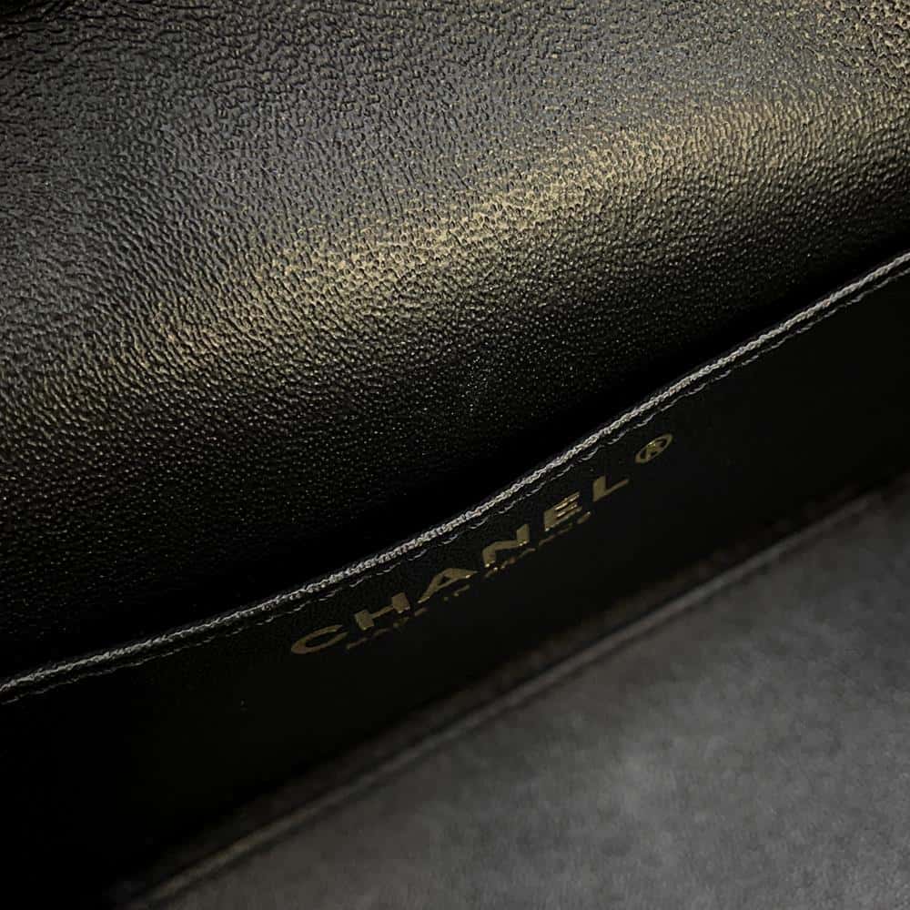 CHANEL Vanity Bag ChainShoulder Bag Black Leather