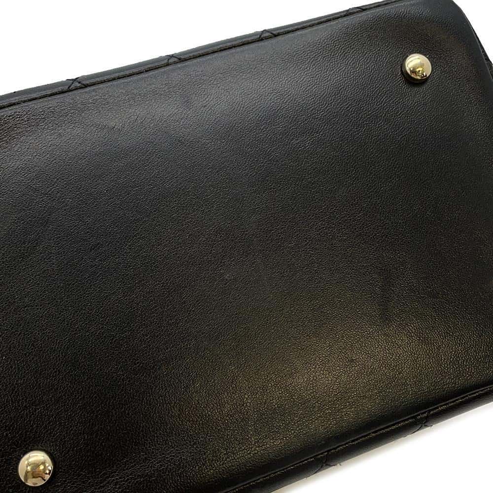 CHANEL Vanity Bag ChainShoulder Bag Black Leather
