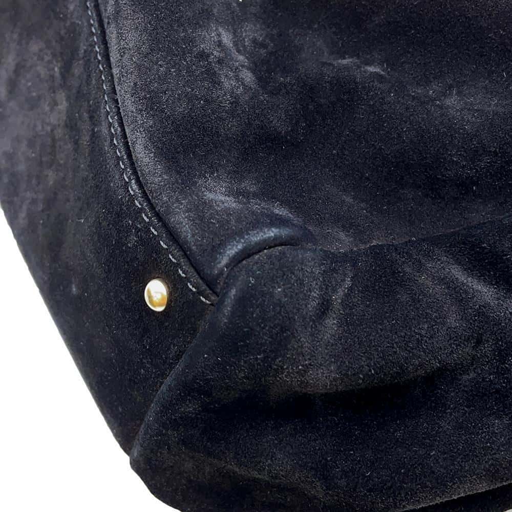 CHANEL CC Logo ChainShoulder Black Velour