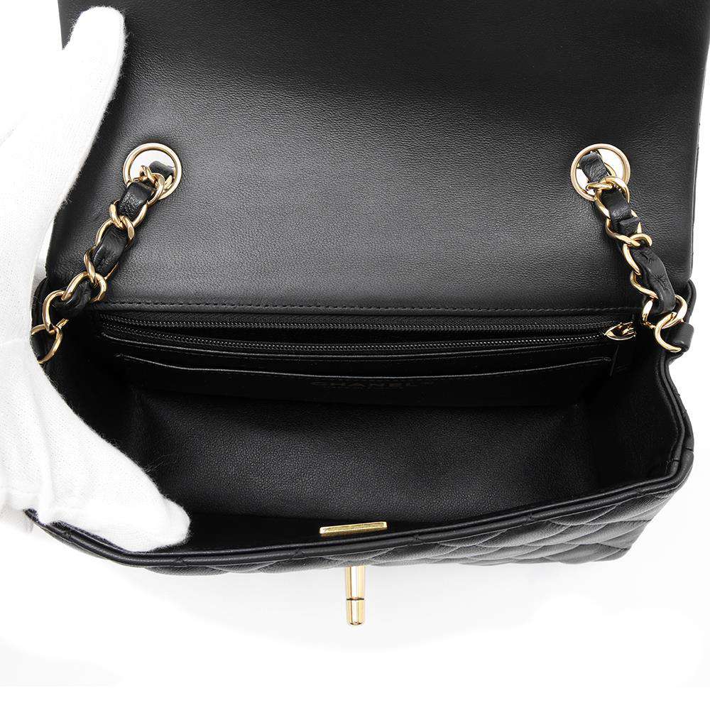 CHANEL Matelasse Single Flap ChainShoulder Bag BlackA69900 Lambskin Size 20