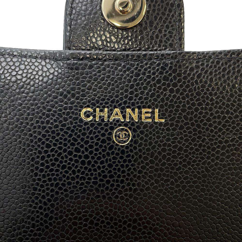 CHANEL Timeless Classics Chain Wallet BlackAP3744 Caviar Leather