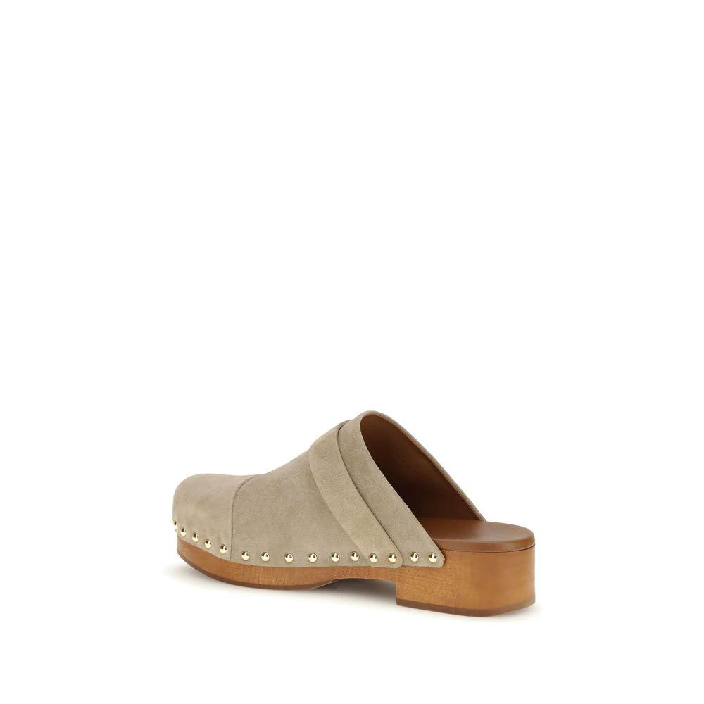 Chloé Beige Calf Leather Bos Taurus Clogs