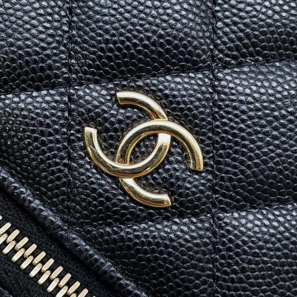 CHANEL ChainShoulder Bag Vanity Case Playing Cards BlackAP3079 Caviar Leather