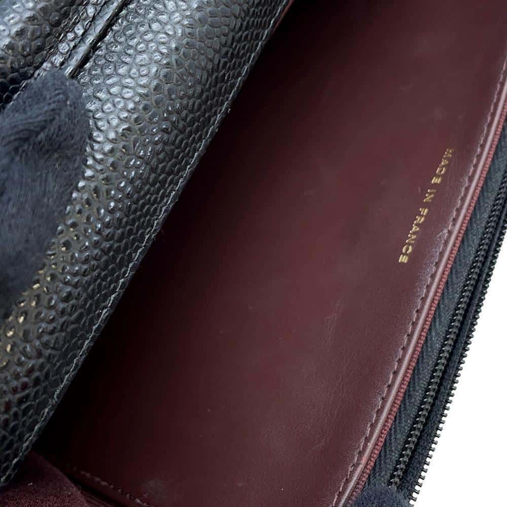CHANEL Matelasse Classic Chain Wallet BlackAP0250 Caviar Leather