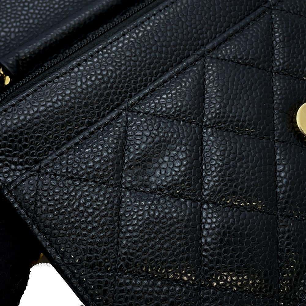 CHANEL Matelasse Classic Chain Wallet BlackAP0250 Caviar Leather