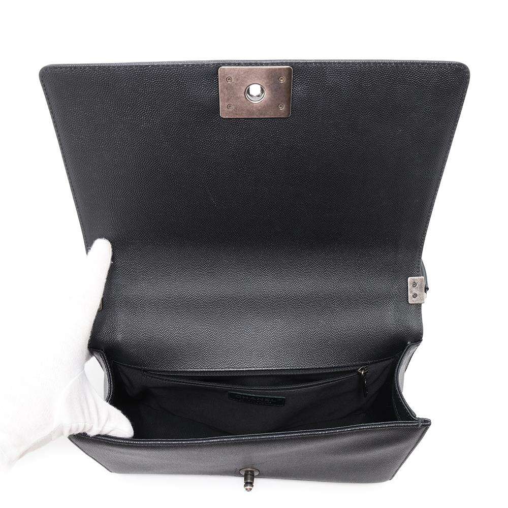 CHANEL Boy Chanel ChainShoulder BlackA92193 Caviar Leather Size 28