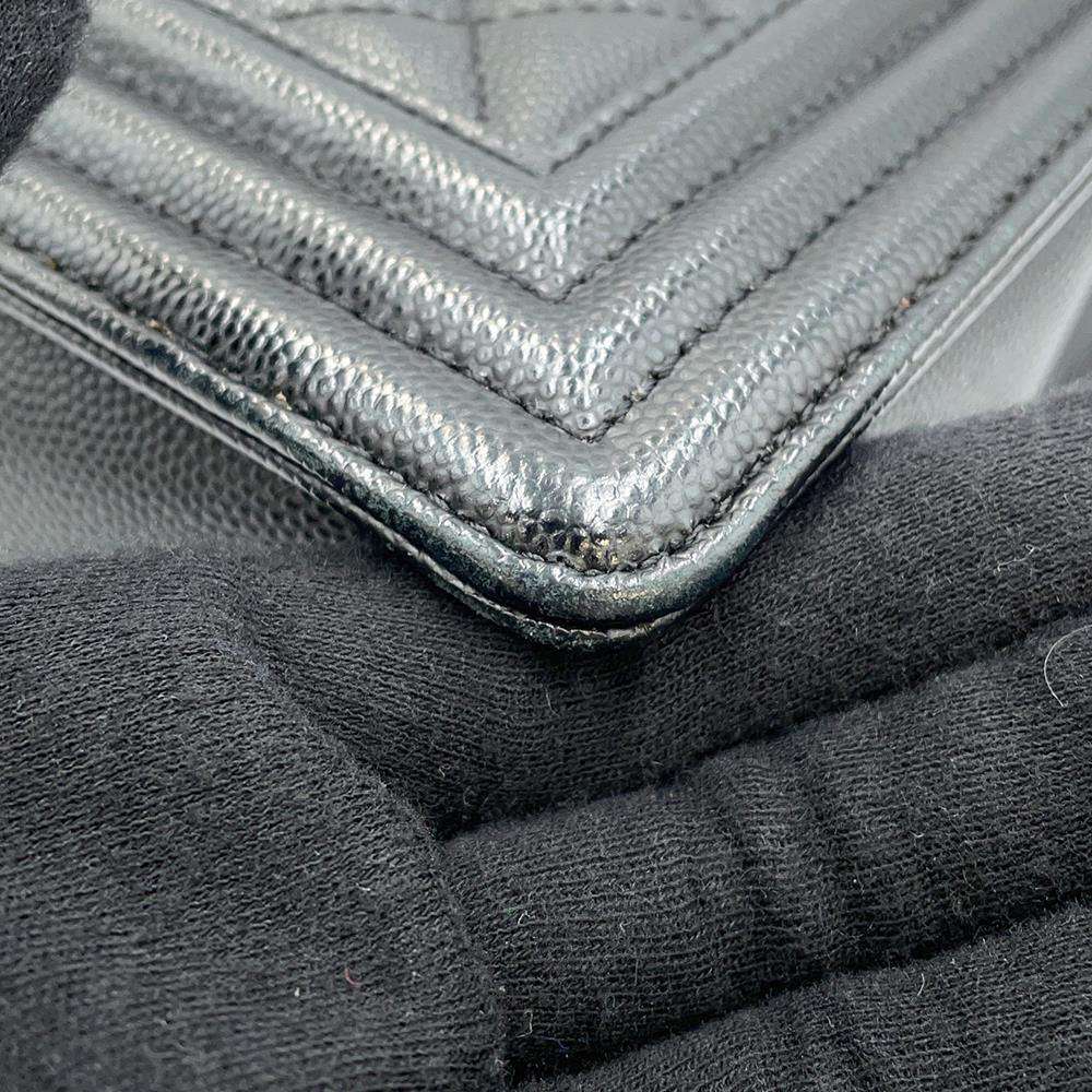 CHANEL Boy Chanel ChainShoulder BlackA92193 Caviar Leather Size 28