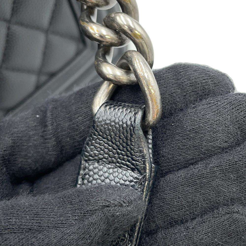 CHANEL Boy Chanel ChainShoulder BlackA92193 Caviar Leather Size 28