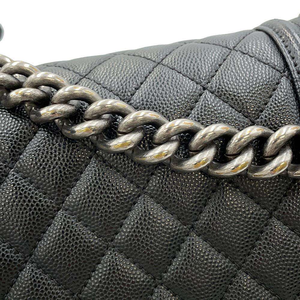 CHANEL Boy Chanel ChainShoulder BlackA92193 Caviar Leather Size 28