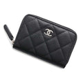 CHANEL Matelasse Classic Zip Coin Purse BlackAP0216 Caviar Leather