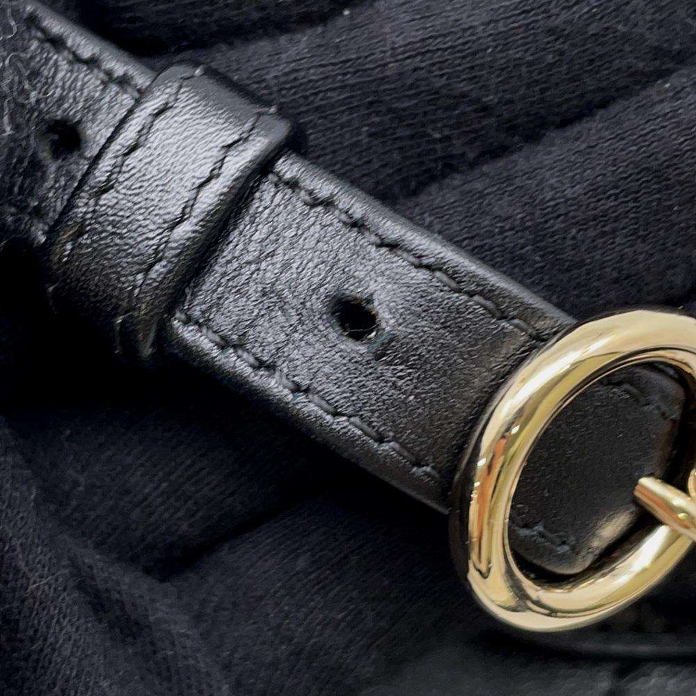 CHANEL V Stitch ChainShoulder Black Leather