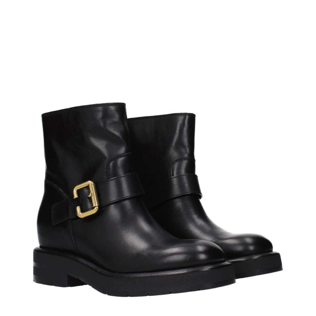 Chloé Black Leather Ankle Women's Boots