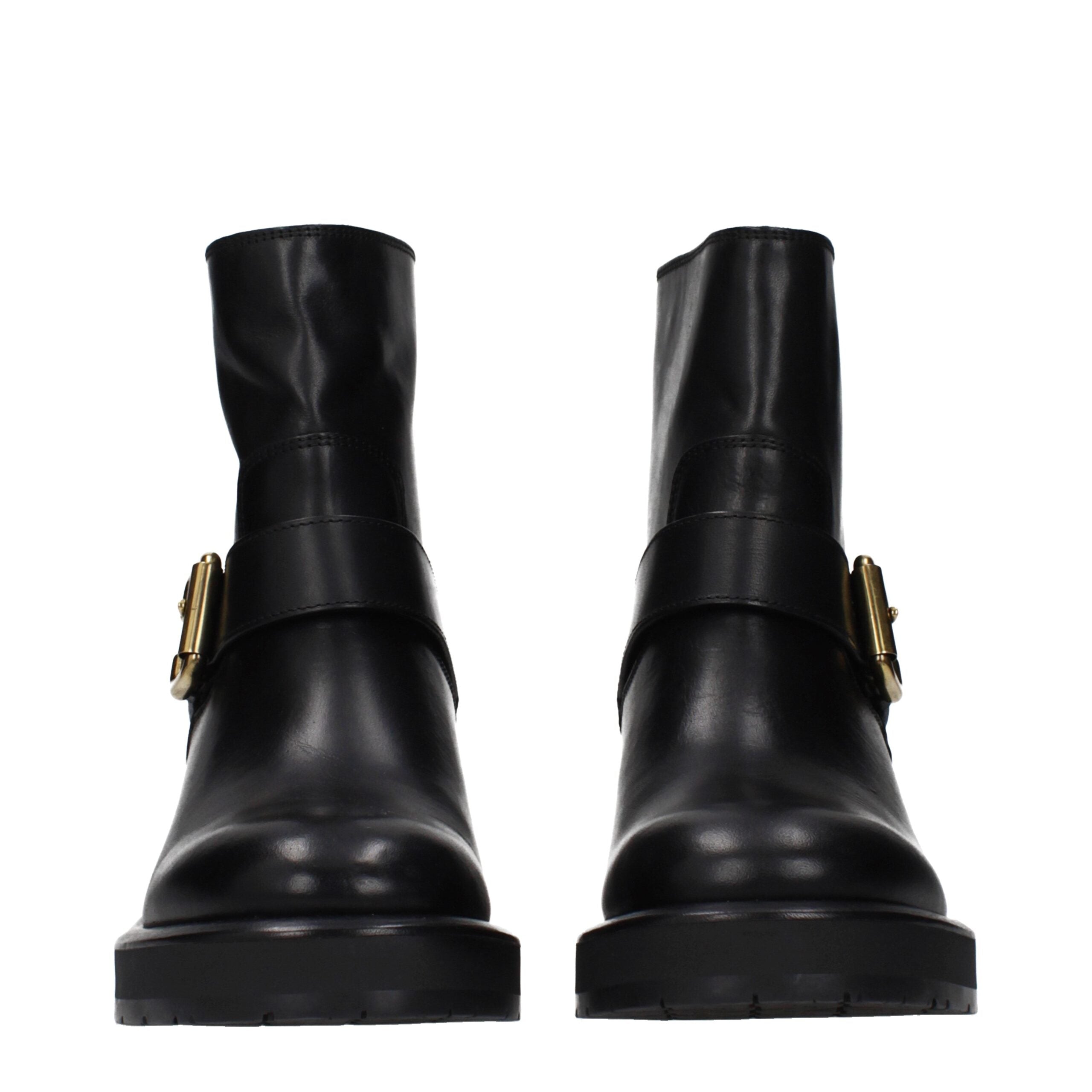 Chloé Black Leather Ankle Women's Boots