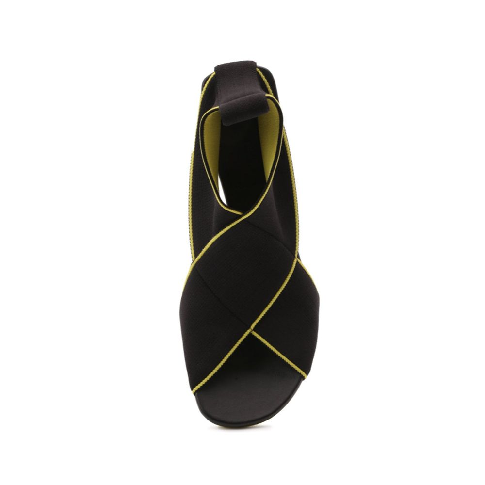 Bottega Veneta Black Fabric Platform Women's Sandals