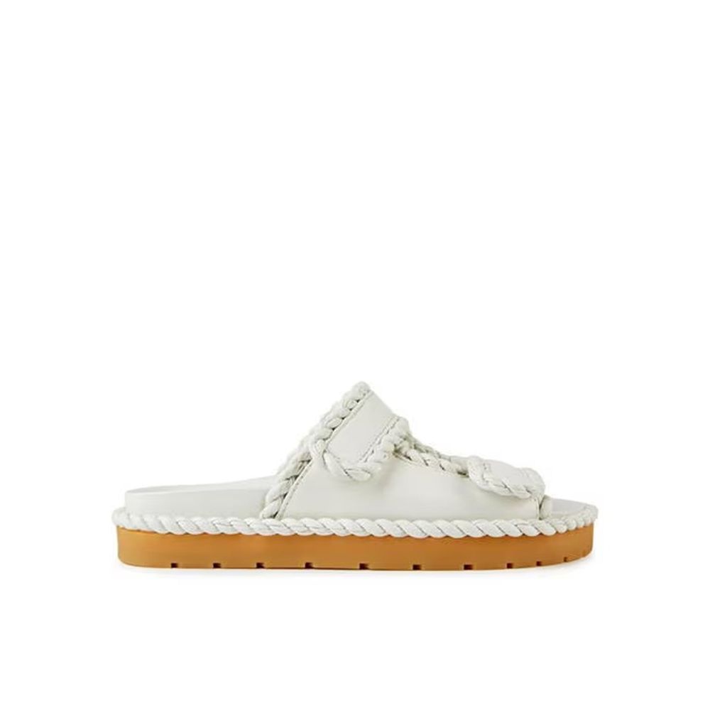 Bottega Veneta White Lamb Leather Women's Sandals