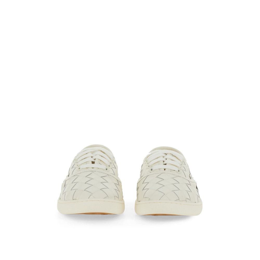 Bottega Veneta White Calfskin Low Top Men's Sneakers