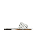 Bottega Veneta Silver Calfskin Women's Sandals