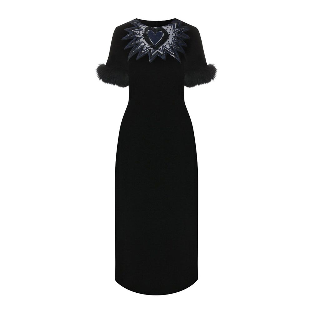 Fendi Black Viscose Cocktail Women's Dress