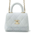 CHANEL Coco Handle ChainShoulder Light BlueAP4245 Caviar Leather Size micro