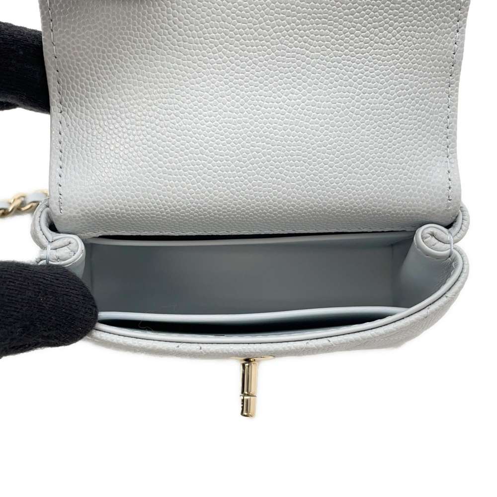 CHANEL Coco Handle ChainShoulder Light BlueAP4245 Caviar Leather Size micro